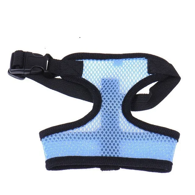 Pet Dog Puppy Mesh Cloth Harness 5 Size Adjustable Soft Pet Accessories Harnesses For Small Medium Dogs Mesh Leash Harness