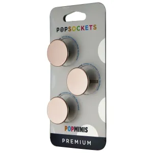 PopSockets PopMini Grips for Phones and Tablets (3 Pack) - Aluminum Rose Gold