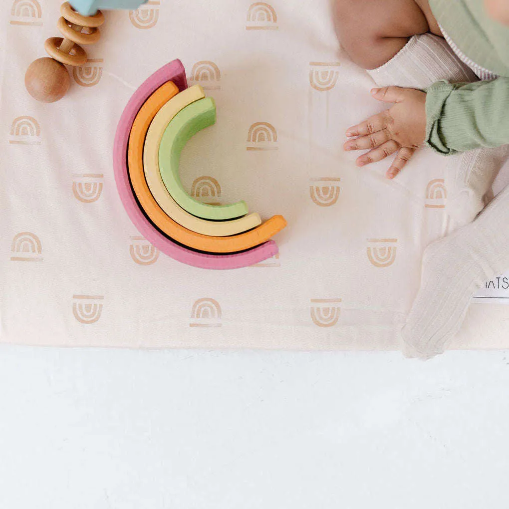 Rainbow Stamp in Cream Mat