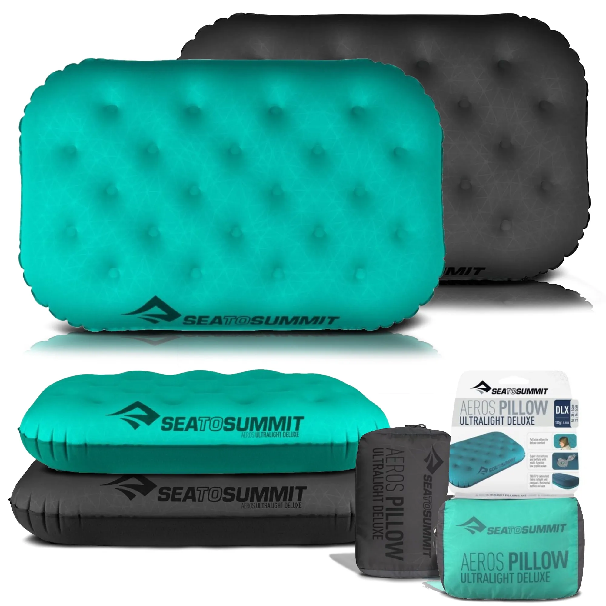 Sea to Summit Aeros Ultralight Inflatable Camping and Travel Pillow - Deluxe