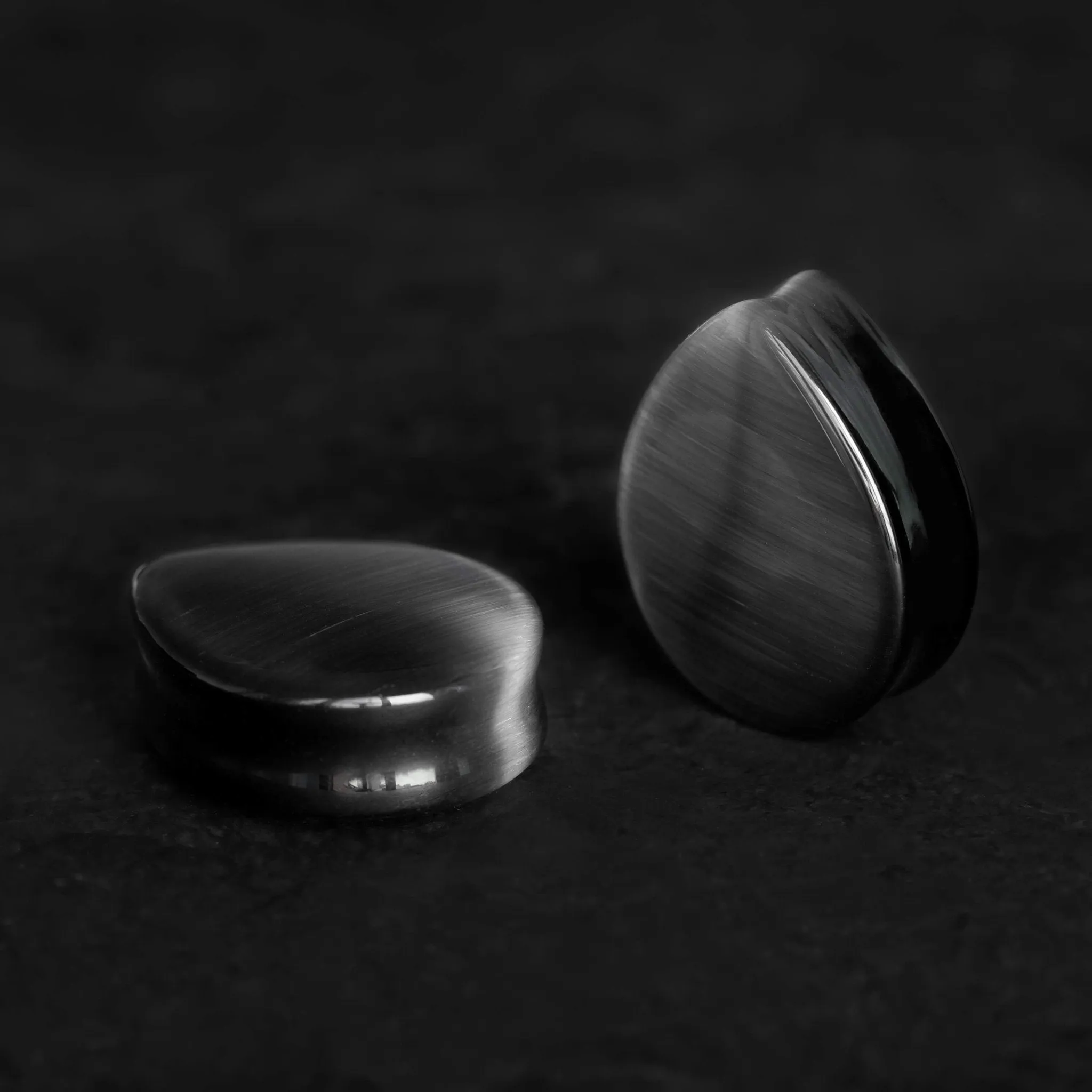 Smoky Dragon's Eye Teardrop Plugs