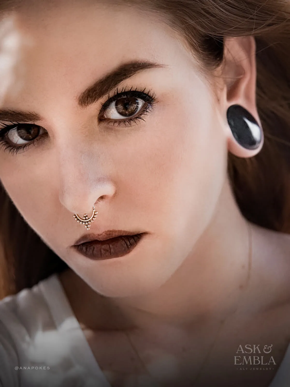 Smoky Dragon's Eye Teardrop Plugs