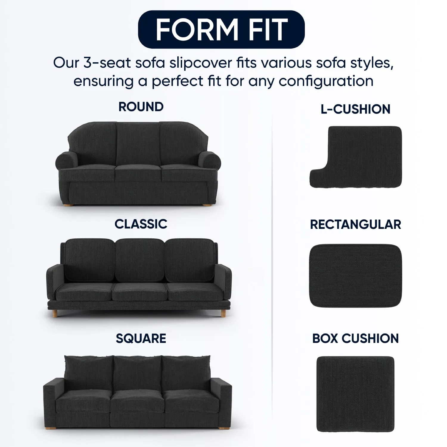 Sofa 3 Seater Slipcover, Microfibra Collection