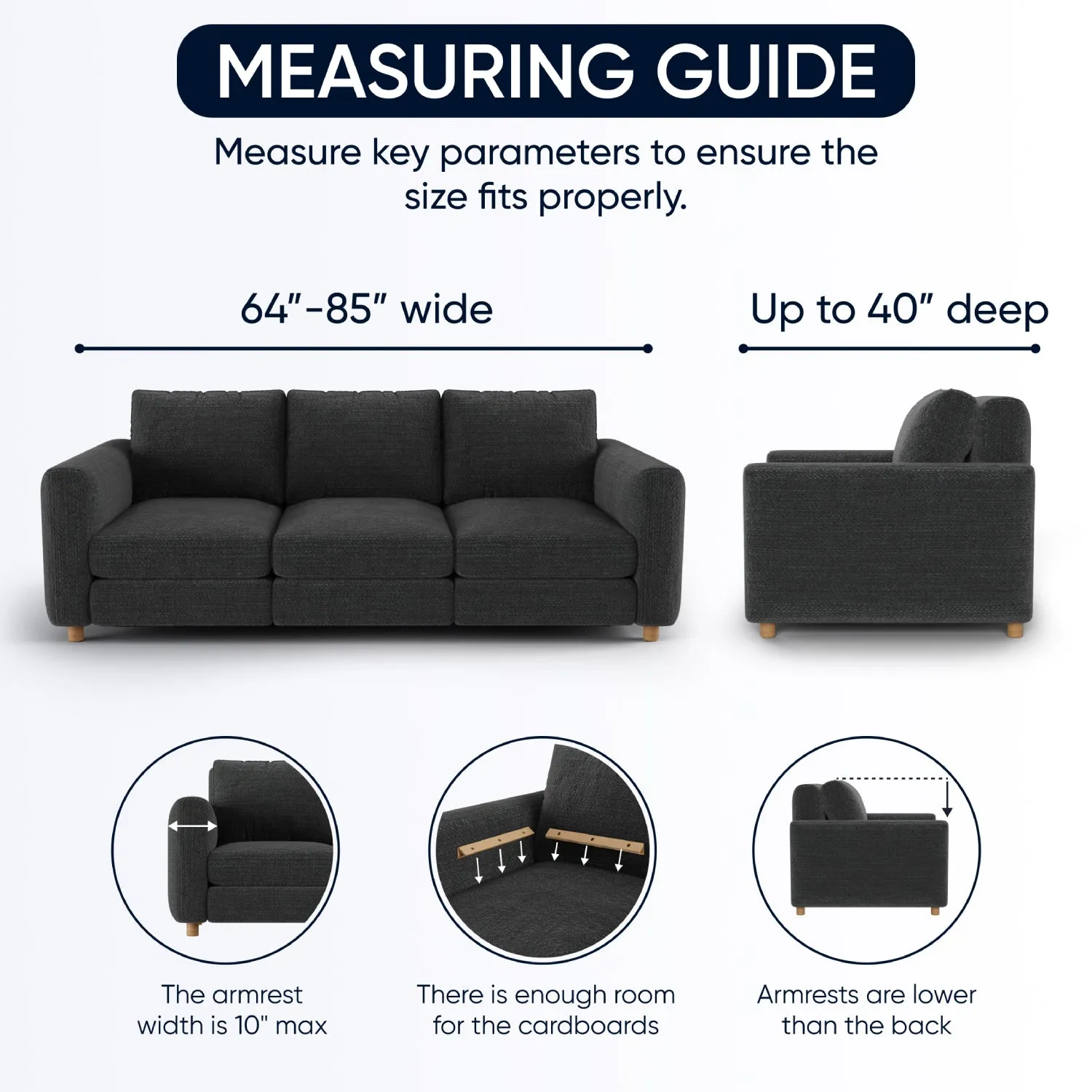 Sofa 3 Seater Slipcover, Microfibra Collection