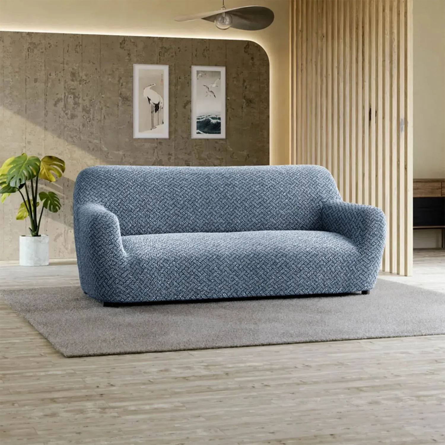 Sofa 3 Seater Slipcover, Microfibra Printed Collection