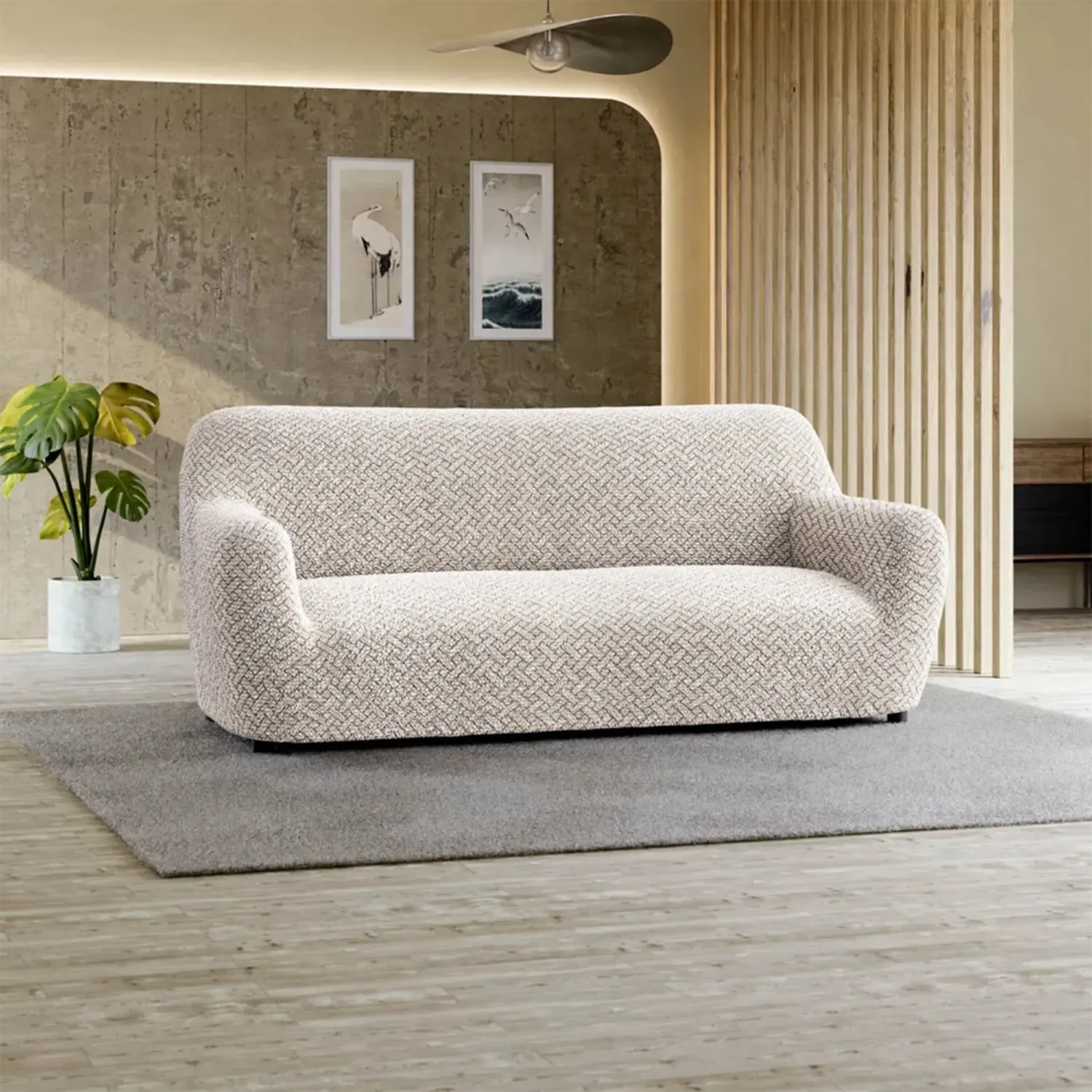 Sofa 3 Seater Slipcover, Microfibra Printed Collection