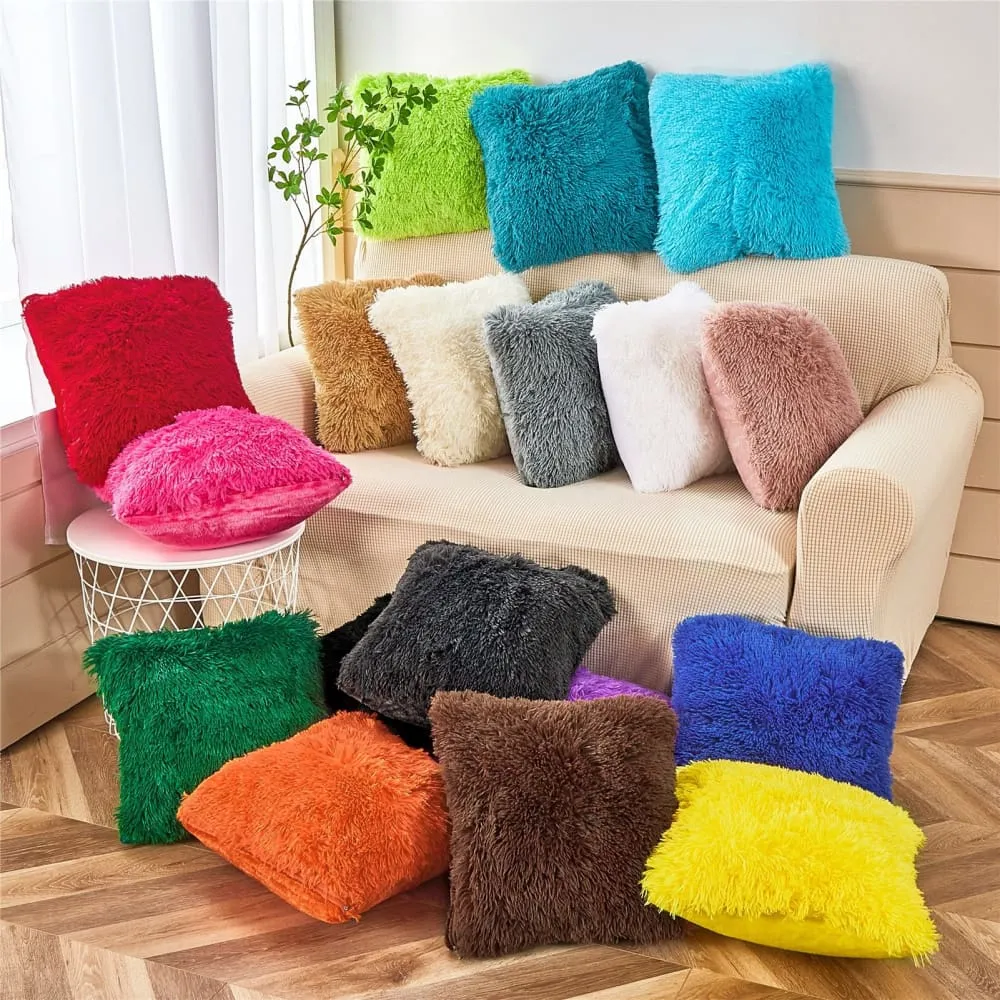 Soft Fur Plush Home Decor Cushion Cover