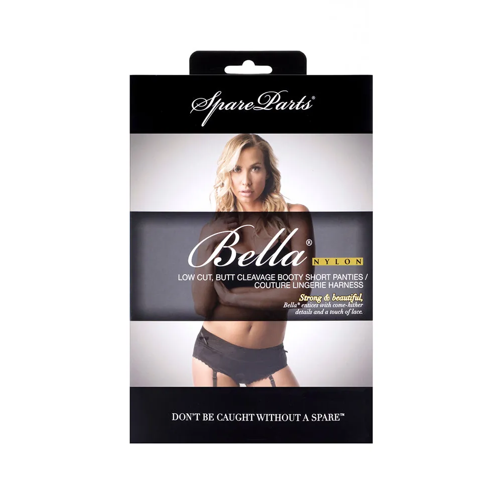 SpareParts Bella Cleavage Booty Short Harness Black Size L