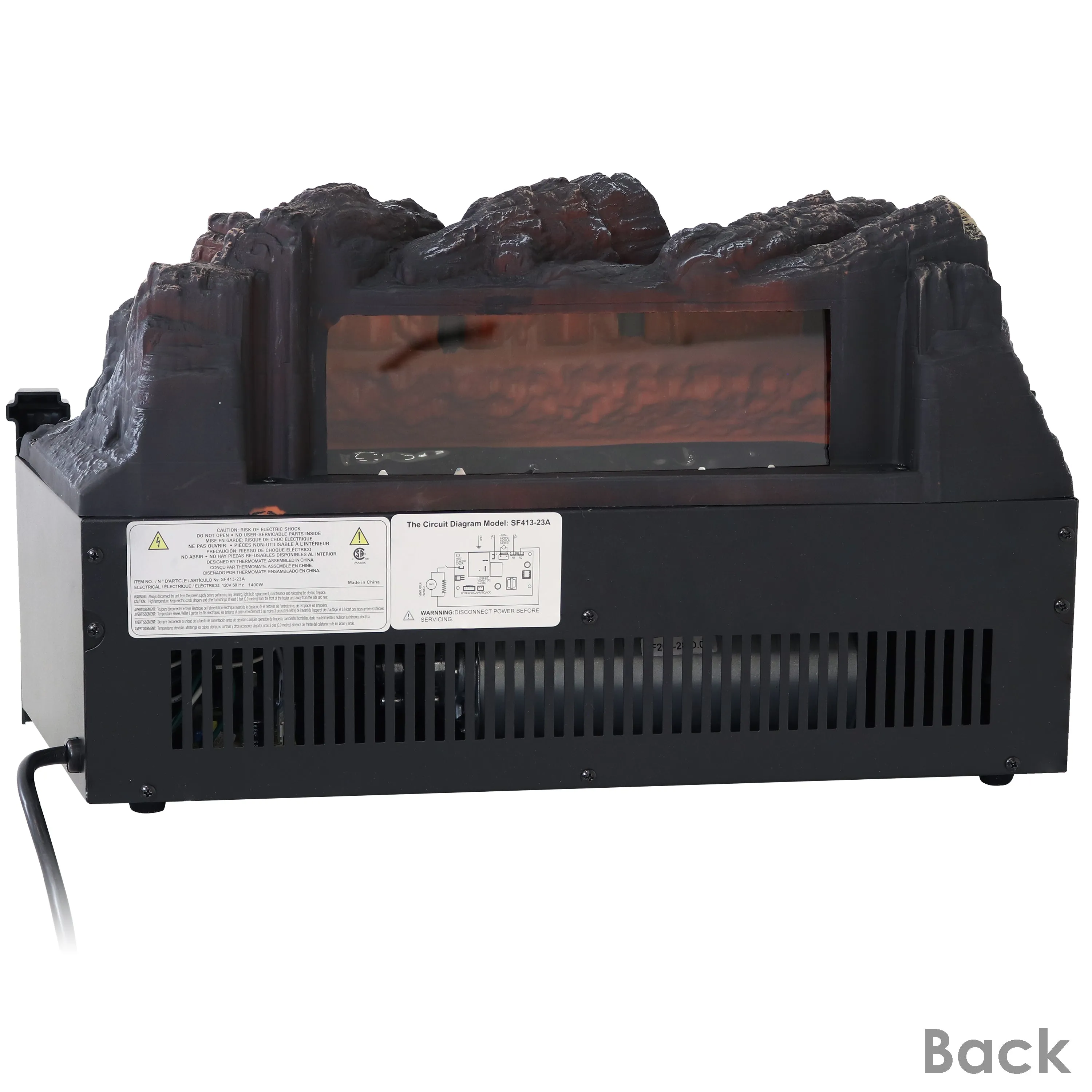 Sunnydaze Heated Log Electric Fireplace Insert