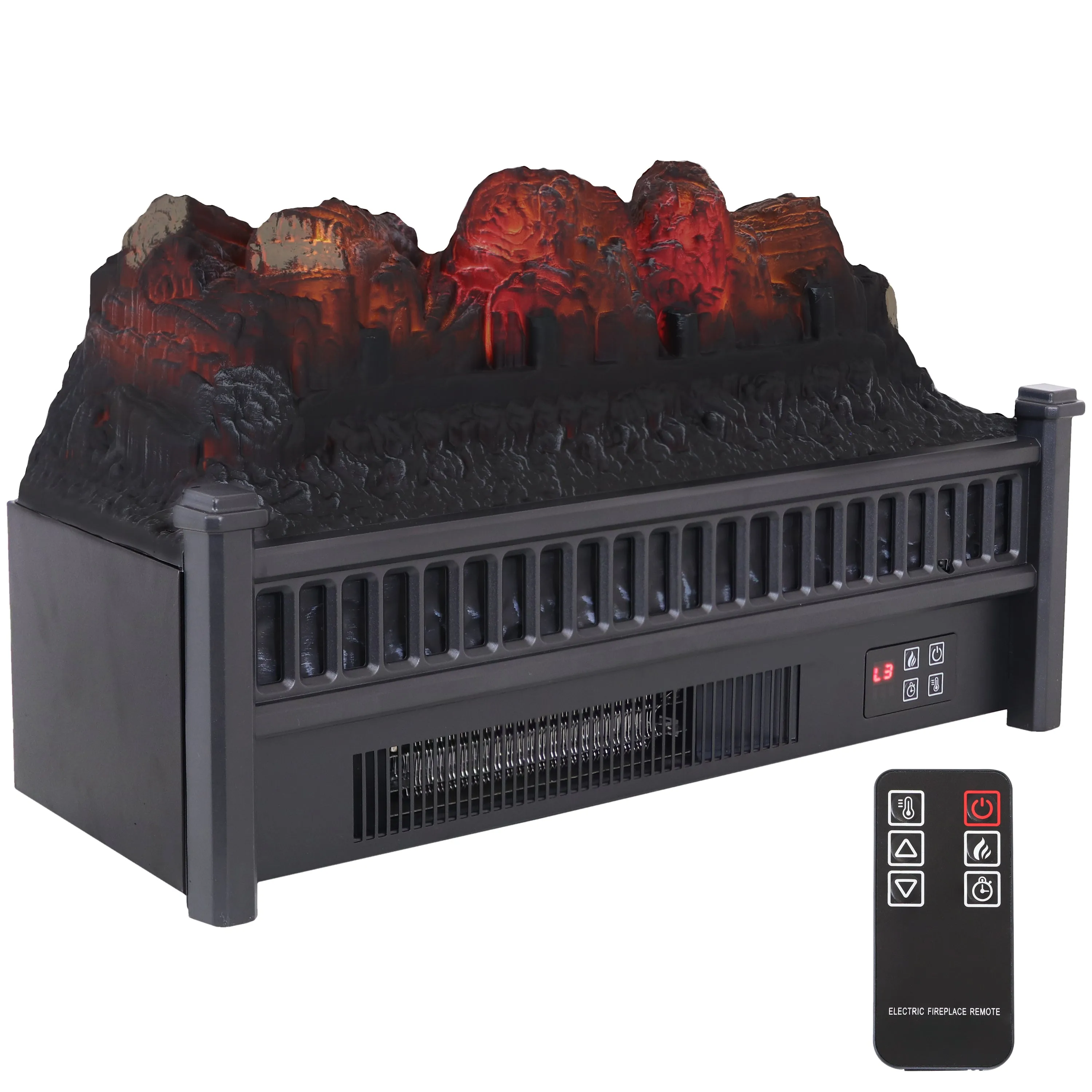 Sunnydaze Heated Log Electric Fireplace Insert