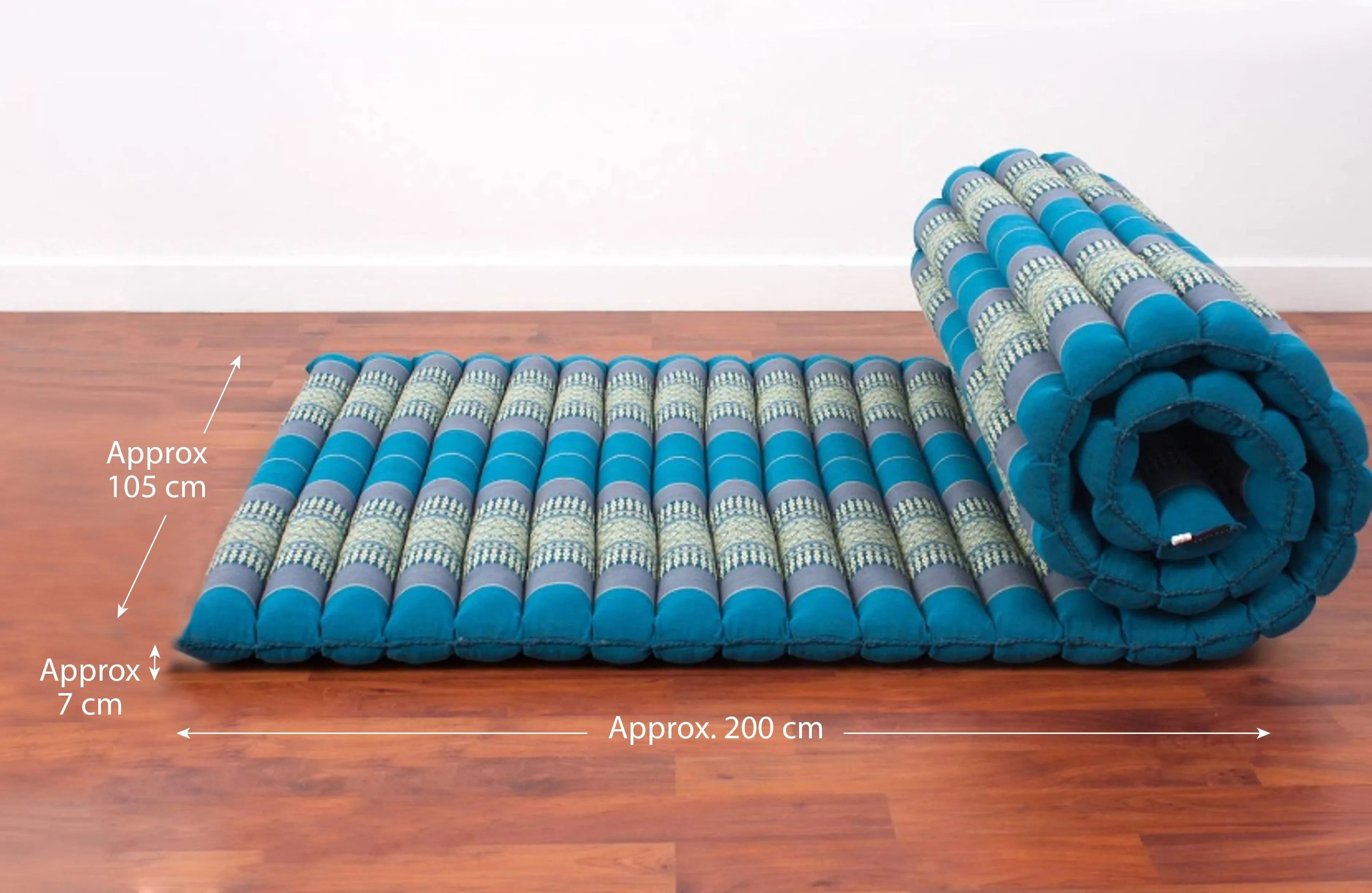 Thai kapok cushion Day bed Roll Out Mattress Foldout Mat relaxation, camping or Yoga Matt Natural Kapok Filled_ 105x200 cm 