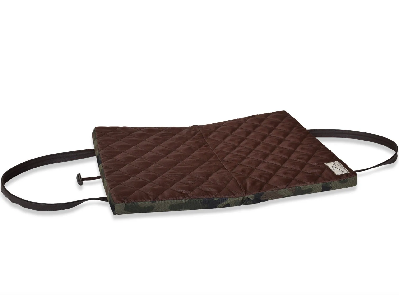 Travel Dog Bed - Camouflage with Quilted Brown Lining