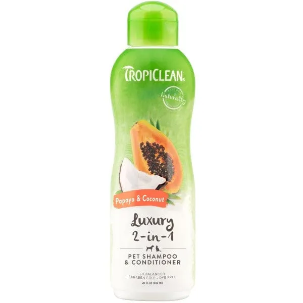 Tropiclean 2-in-1 Papaya & Coconut Pet Shampoo and Conditioner