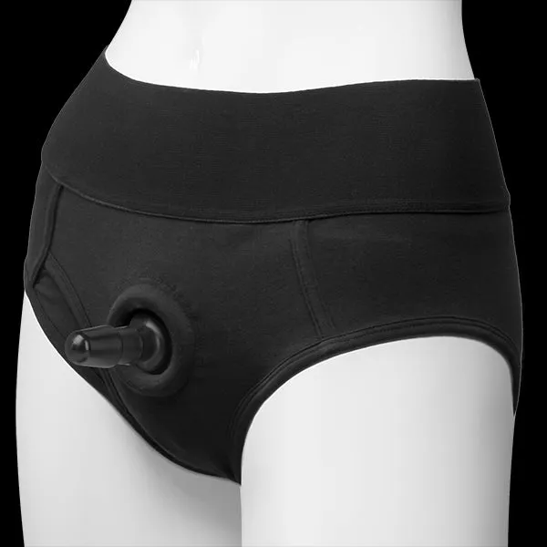 Vac U Lock Briefs Panty Harness Black Small