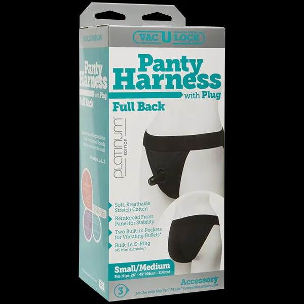 Vac U Lock Full Back Panty Harness Black Small