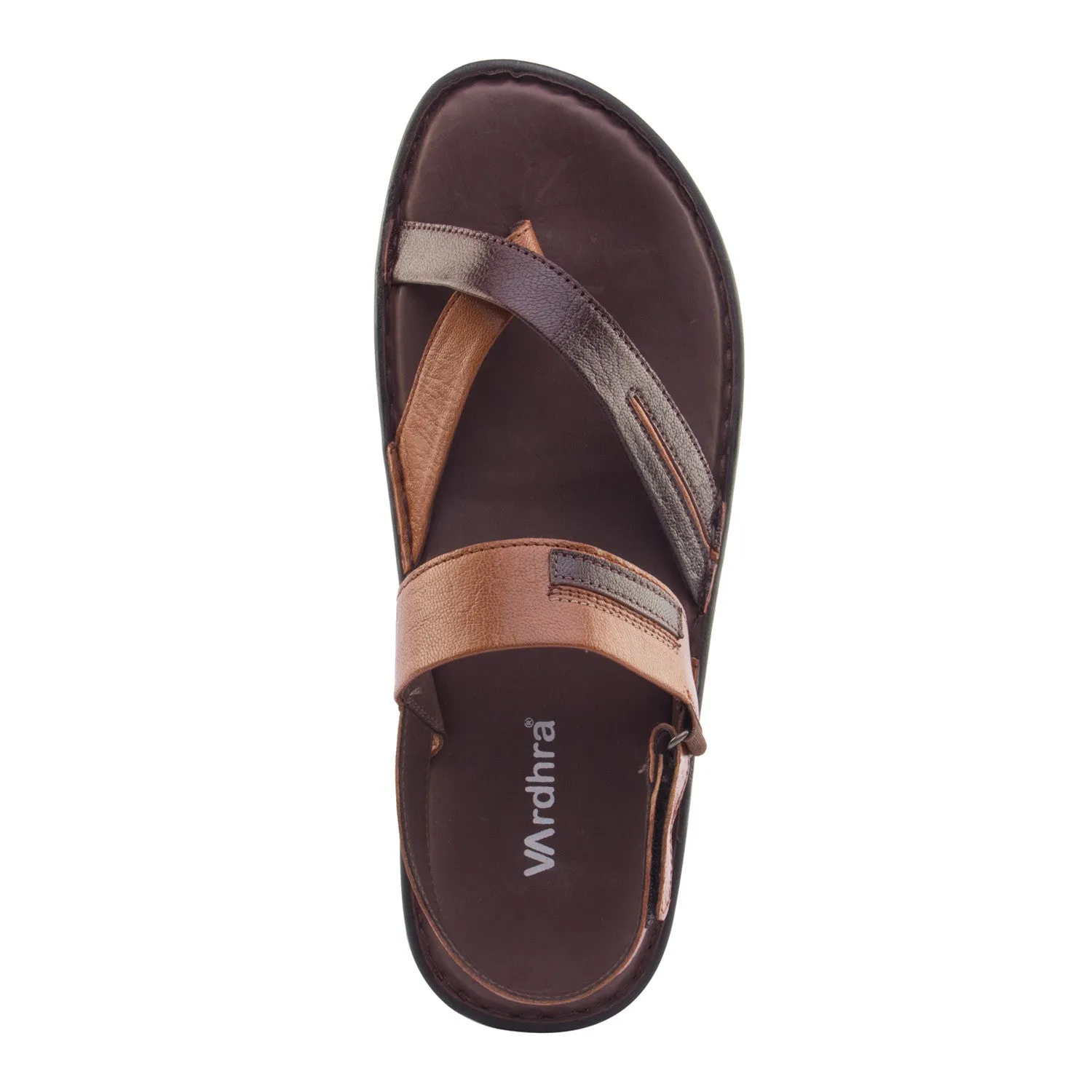 Vardhra Men 100% Genuine Leather - Thong Sandals / Slippers - English Brown