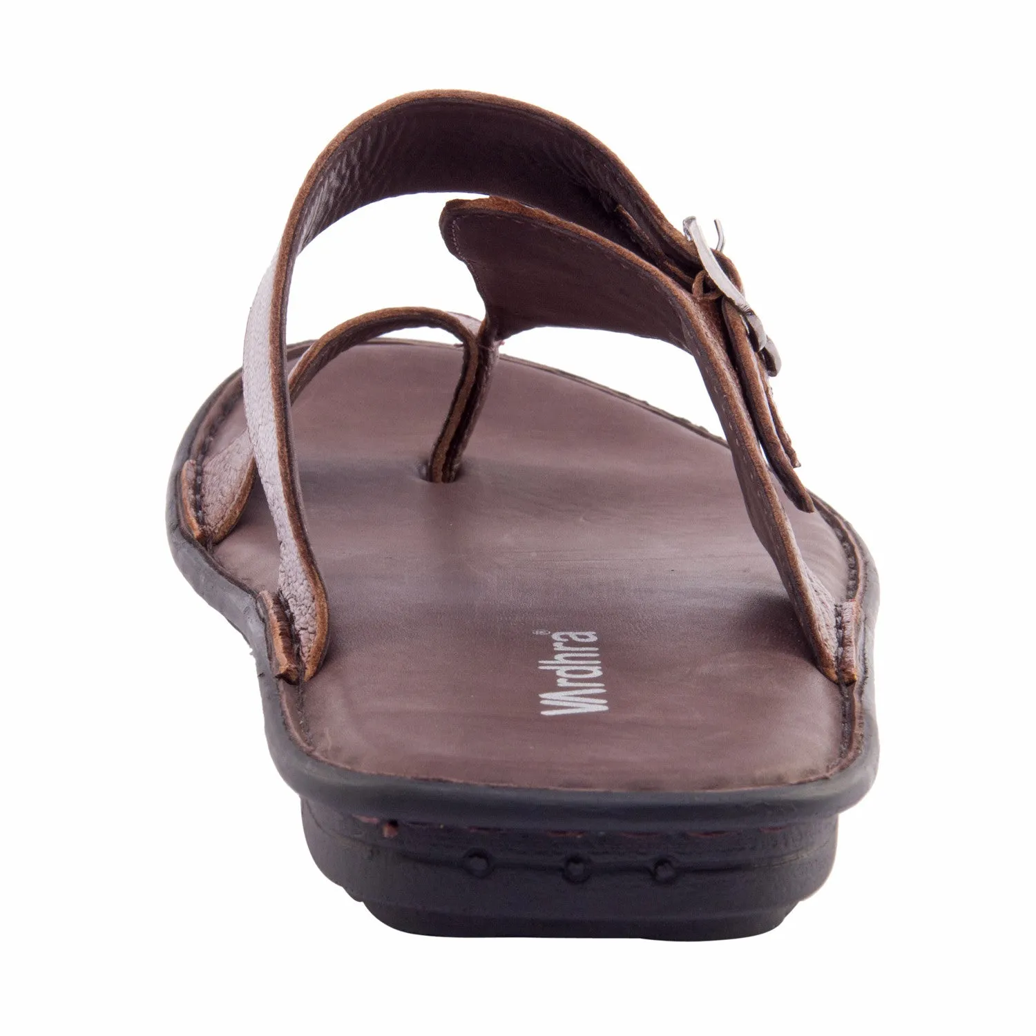 Vardhra Men 100% Genuine Leather - Thong Sandals / Slippers - Tan