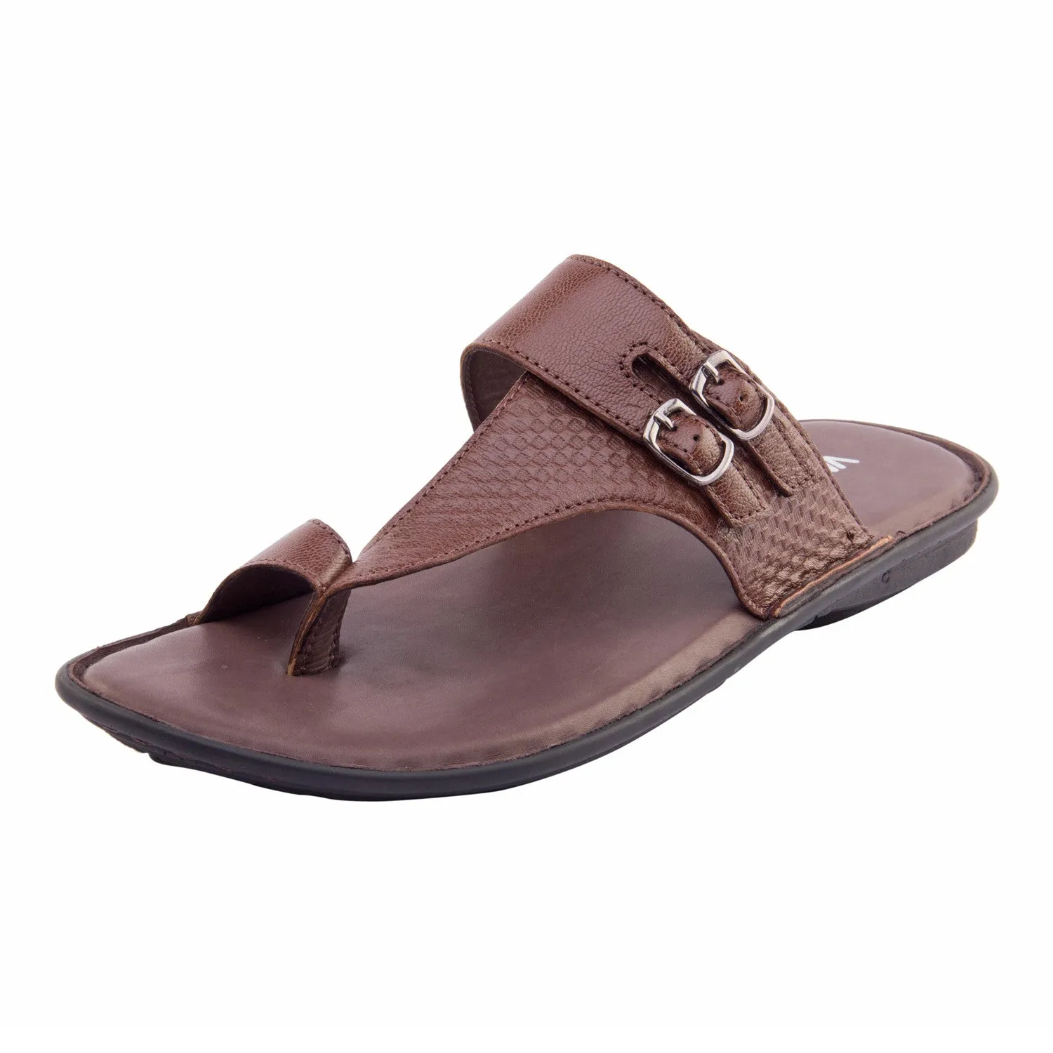 Vardhra Men 100% Genuine Leather - Thong Sandals / Slippers - Tan