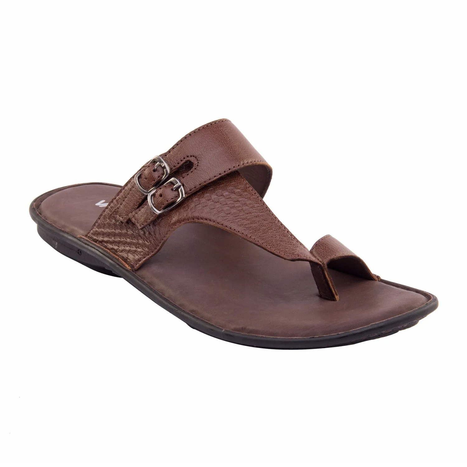 Vardhra Men 100% Genuine Leather - Thong Sandals / Slippers - Tan