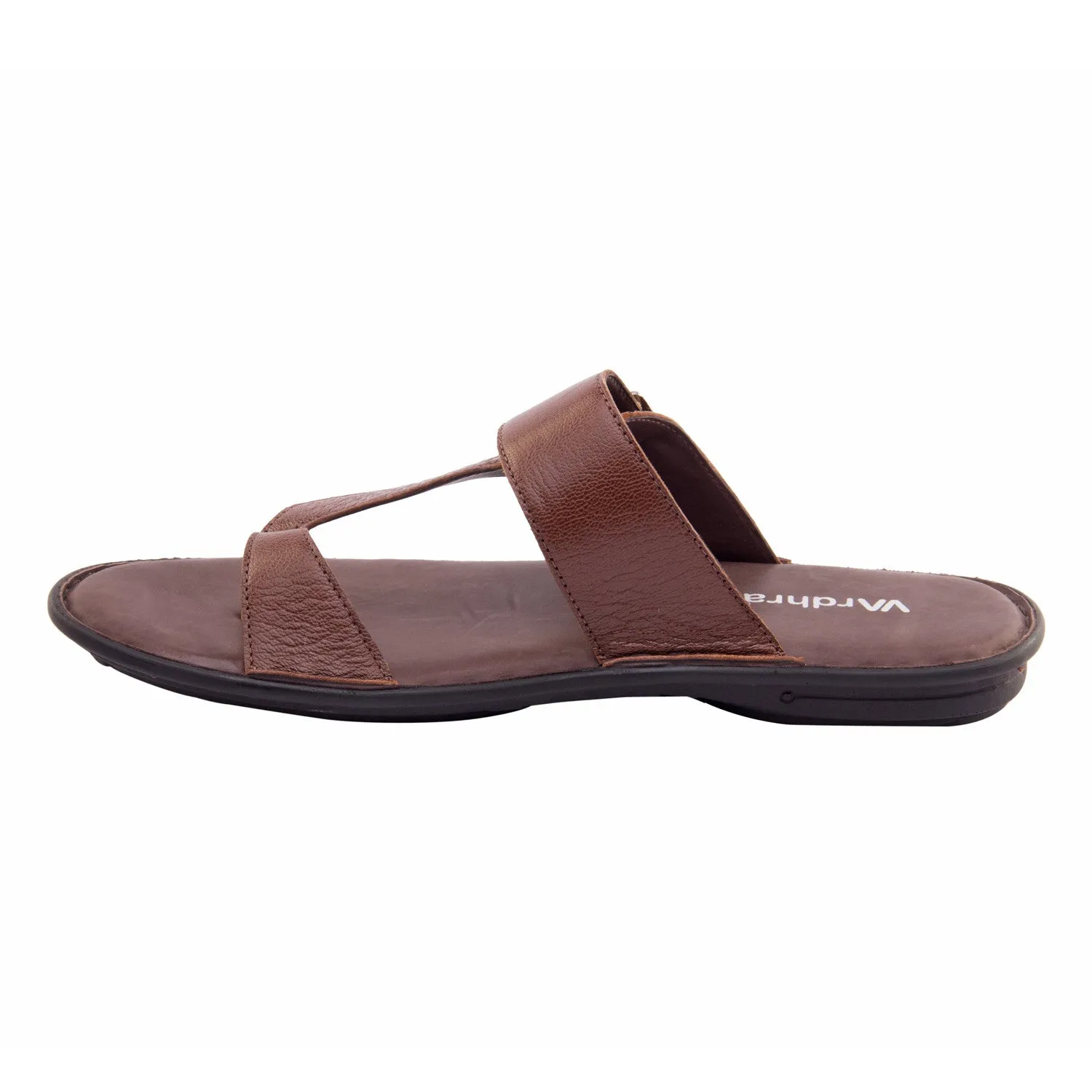 Vardhra Men 100% Genuine Leather - Thong Sandals / Slippers - Tan