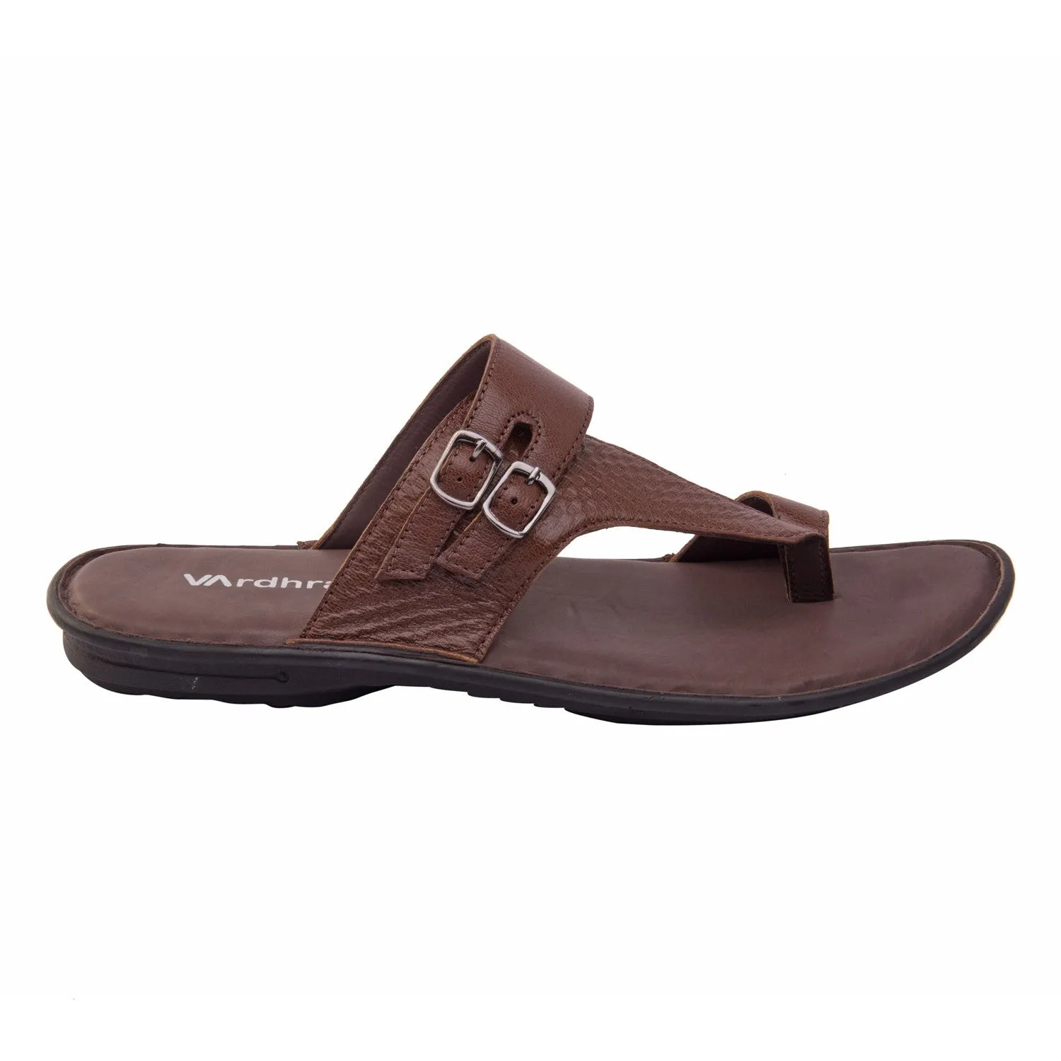 Vardhra Men 100% Genuine Leather - Thong Sandals / Slippers - Tan