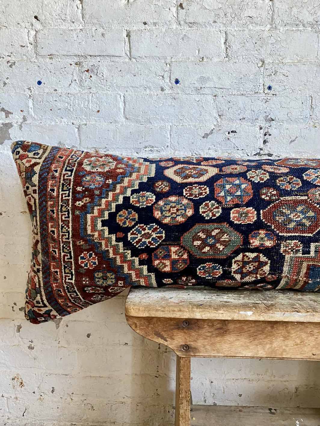 Vintage Rug Lumbar Pillow No. 54