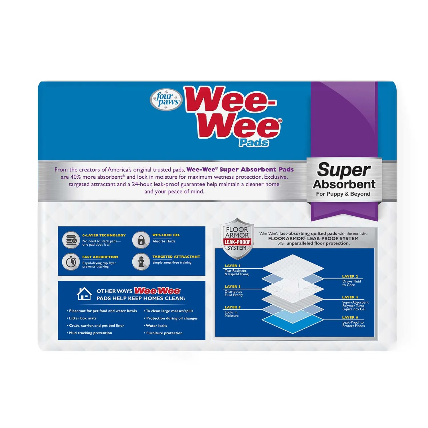 Wee-Wee Super Absorbent Pads for Dogs