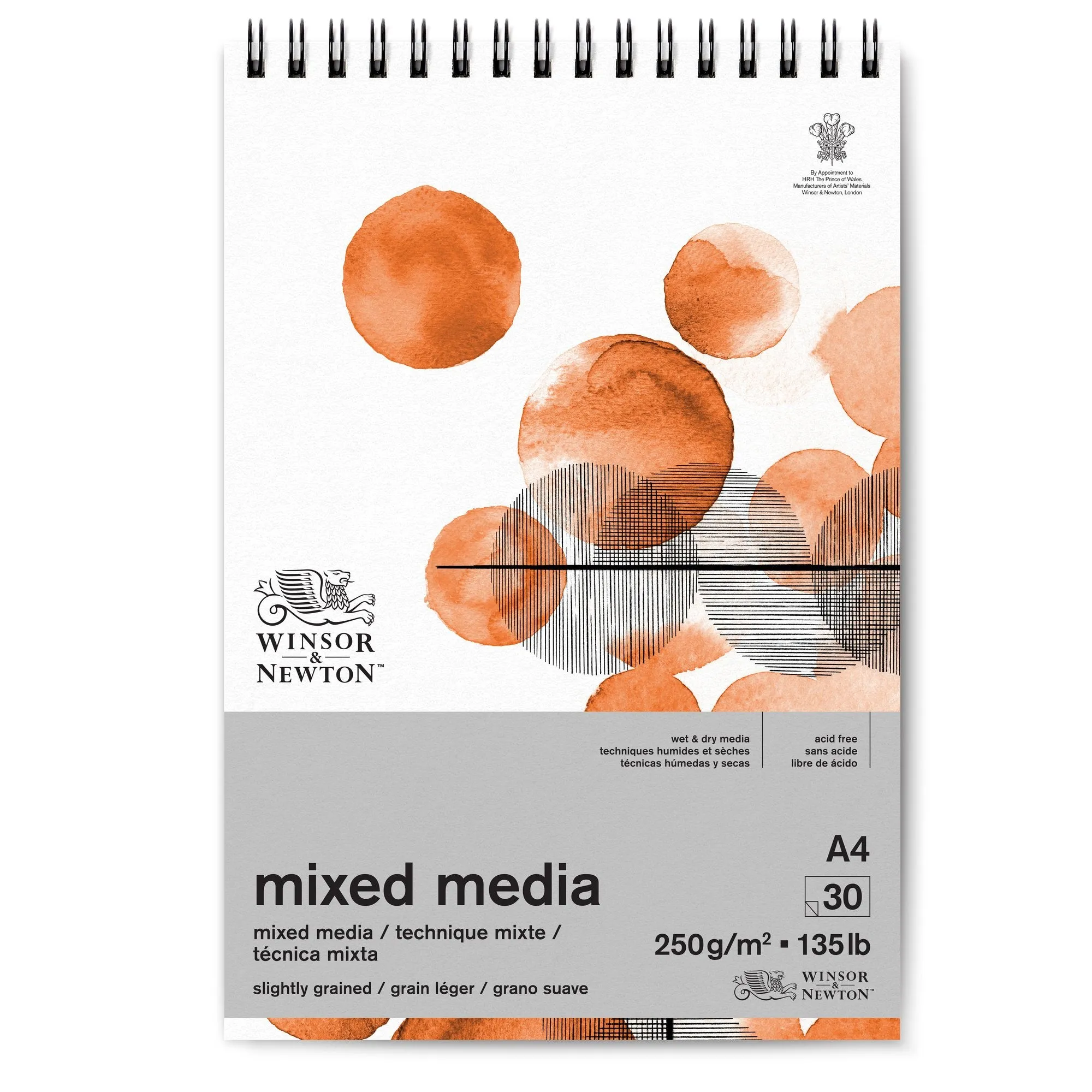 Winsor & Newton Mixed Media Pad - Spiral Bound - 250gsm - 30 Sheets