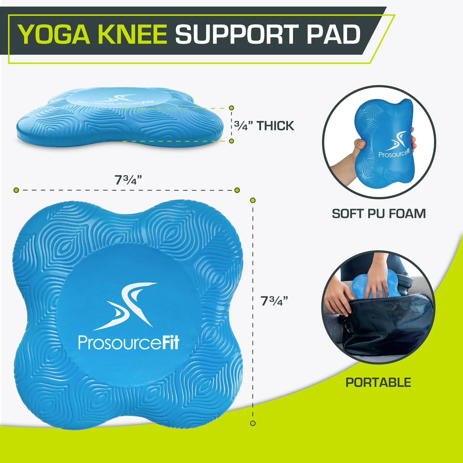 Yoga Knee Support Pads (Set of 2)